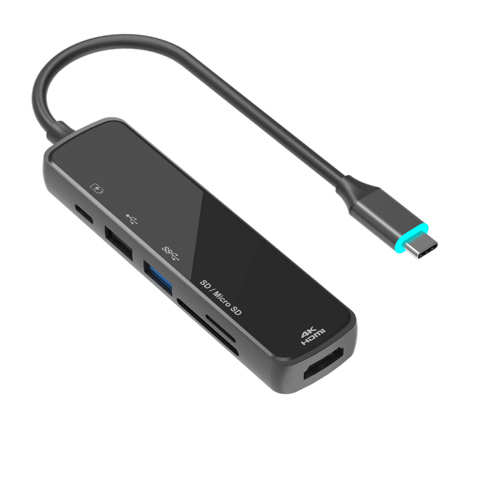 USB C 6-in-1 Mirror Face Adapter - WG608A